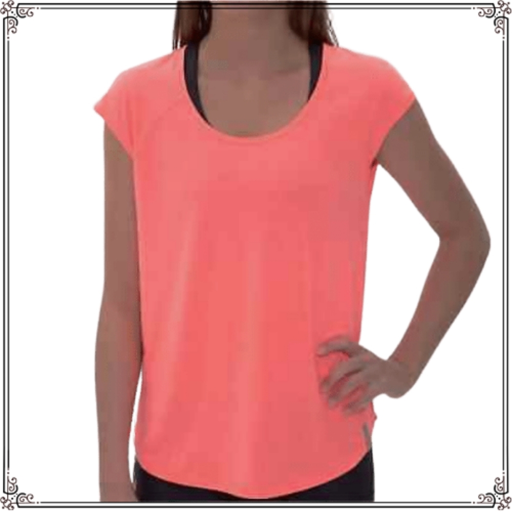 Under Armour Bright Orange Work Out Running Tee Shirt Size Medium